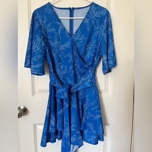 Romper, v neck, flared sleeve romper.